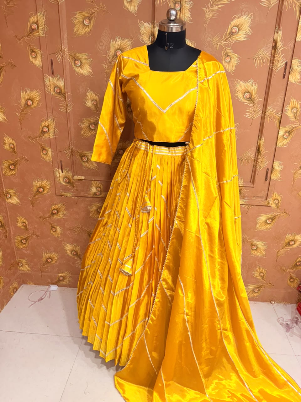 PCD New Pure H.O. Silk Festive Lehenga with Traditional Gota Work