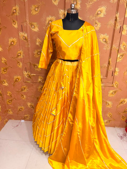 PCD New Pure H.O. Silk Festive Lehenga with Traditional Gota Work