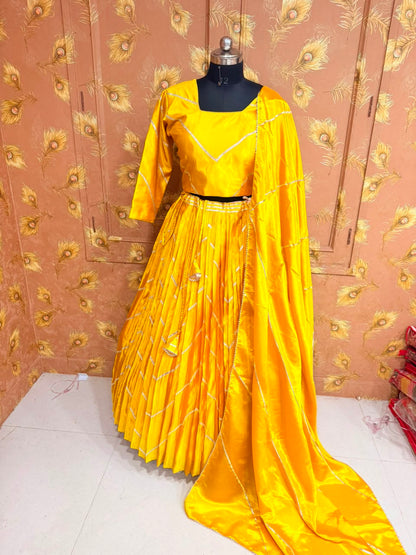 PCD New Pure H.O. Silk Festive Lehenga with Traditional Gota Work