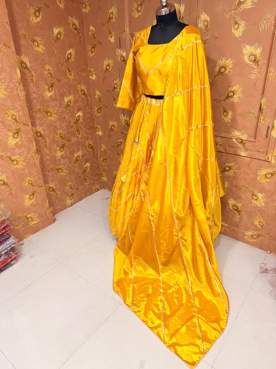 PCD New Pure H.O. Silk Festive Lehenga with Traditional Gota Work