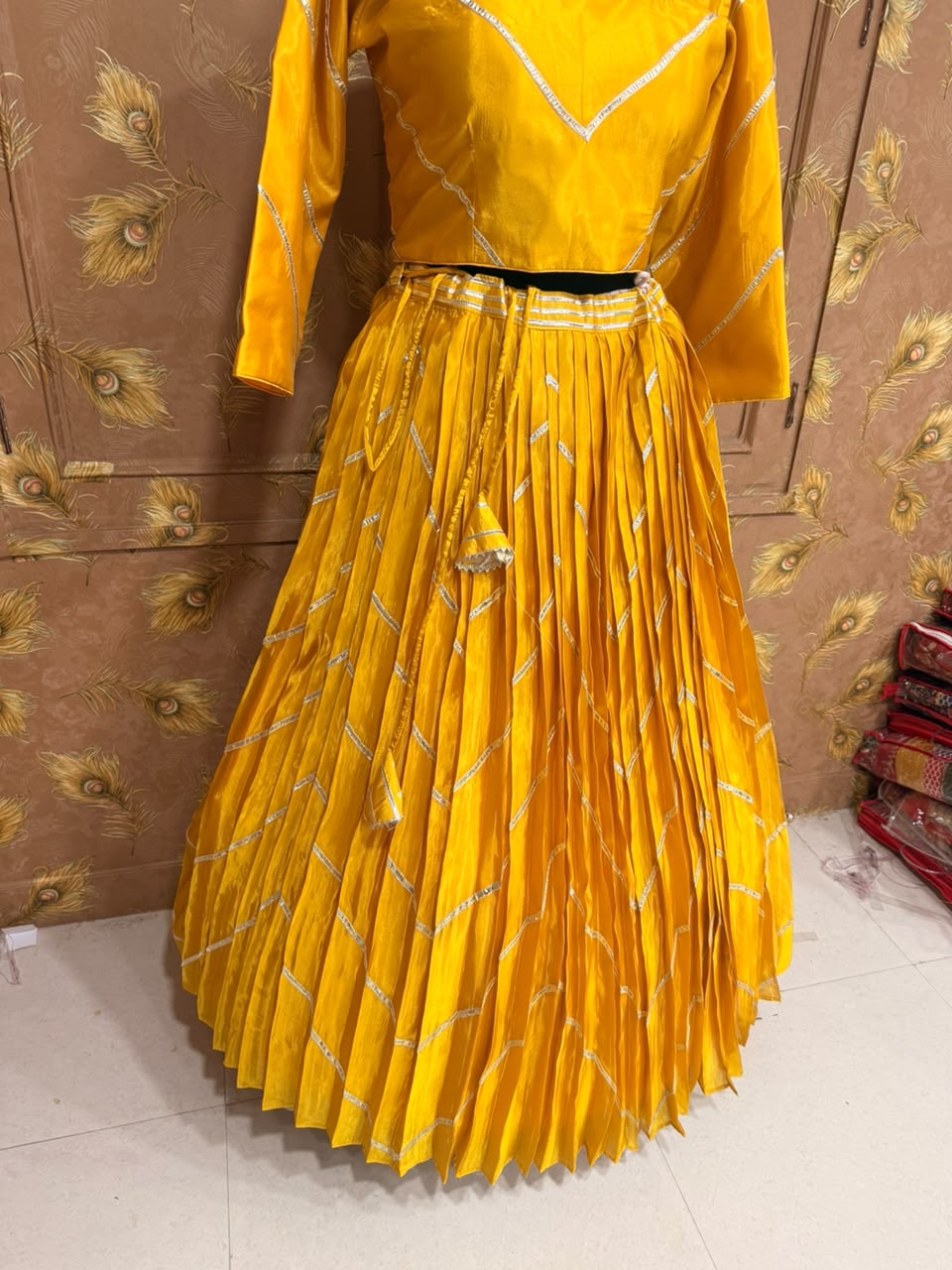 PCD New Pure H.O. Silk Festive Lehenga with Traditional Gota Work