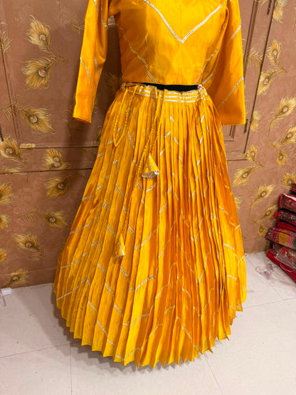 PCD New Pure H.O. Silk Festive Lehenga with Traditional Gota Work