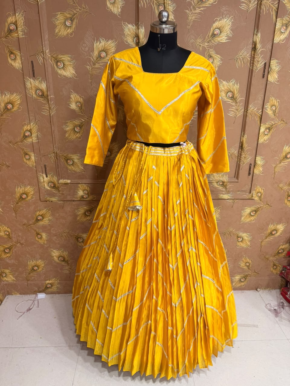 PCD New Pure H.O. Silk Festive Lehenga with Traditional Gota Work