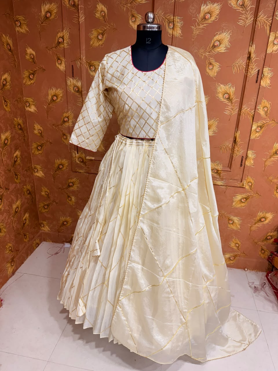 PCD New Pure H.O. Silk Festive Lehenga with Traditional Gota Work