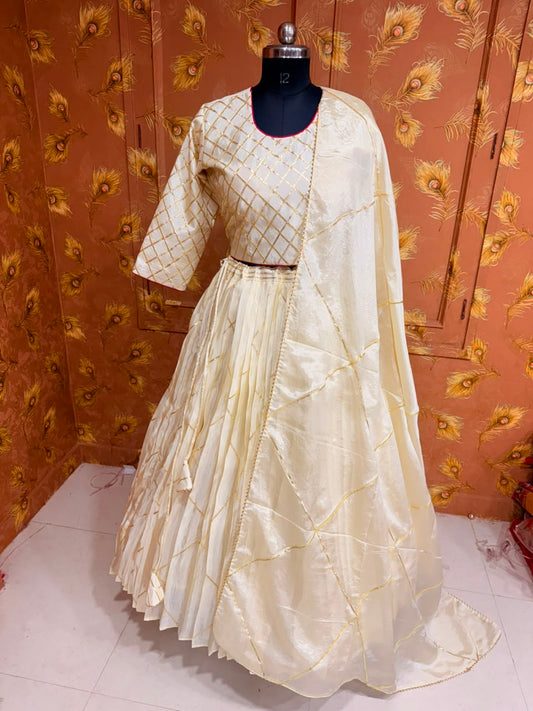 PCD New Pure H.O. Silk Festive Lehenga with Traditional Gota Work