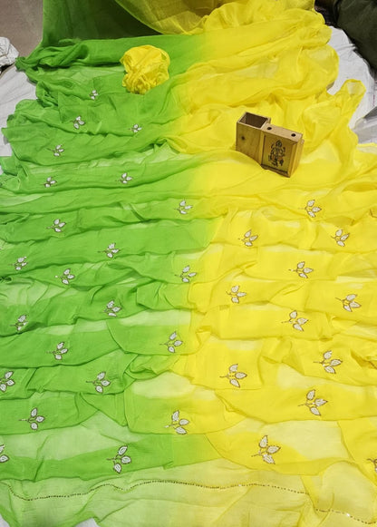 PCD New Chiffon Gotapatti Work Lightweight Saree