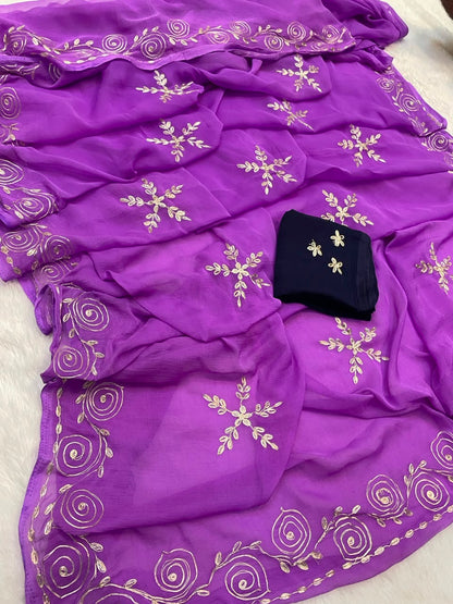 pita work saree