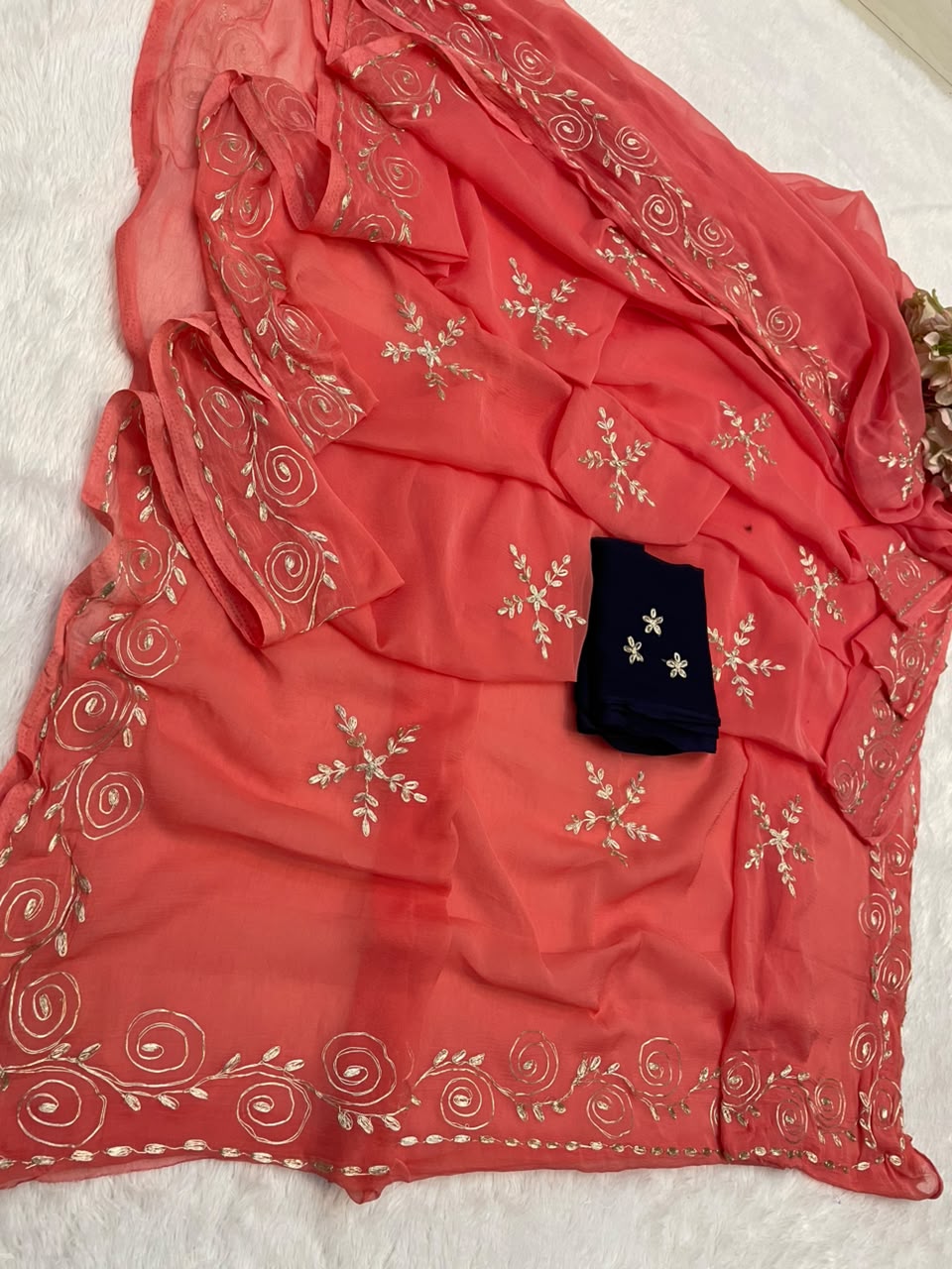pita work saree