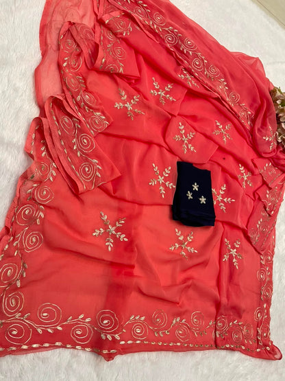 pita work saree