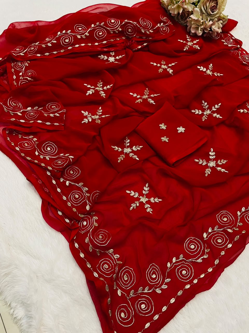 pita work saree