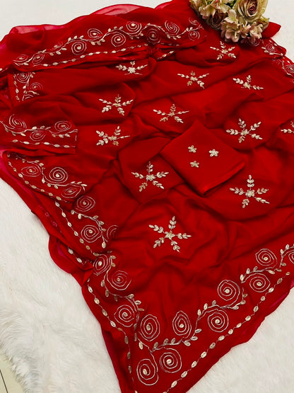 pita work saree