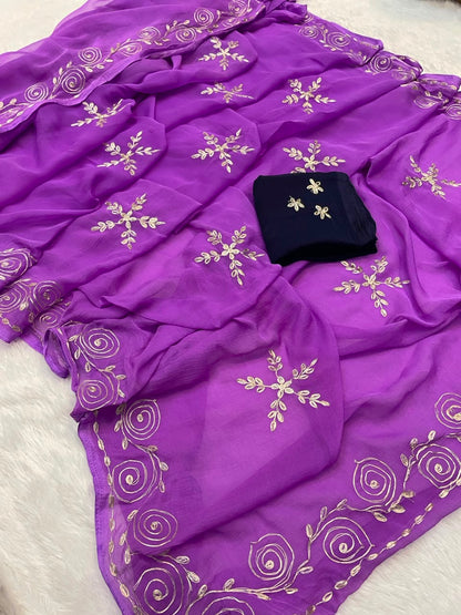 pita work saree