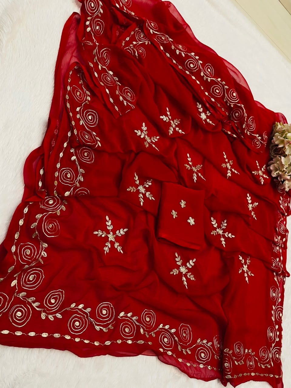 pita work saree