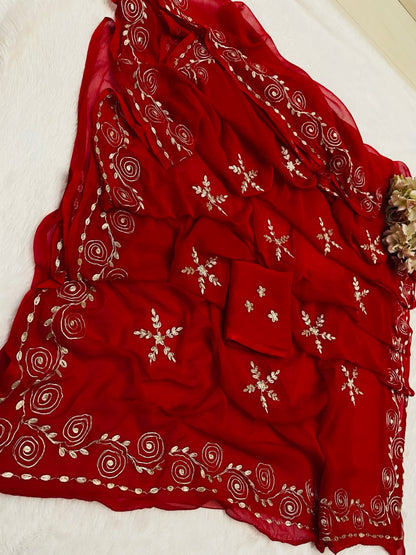pita work saree