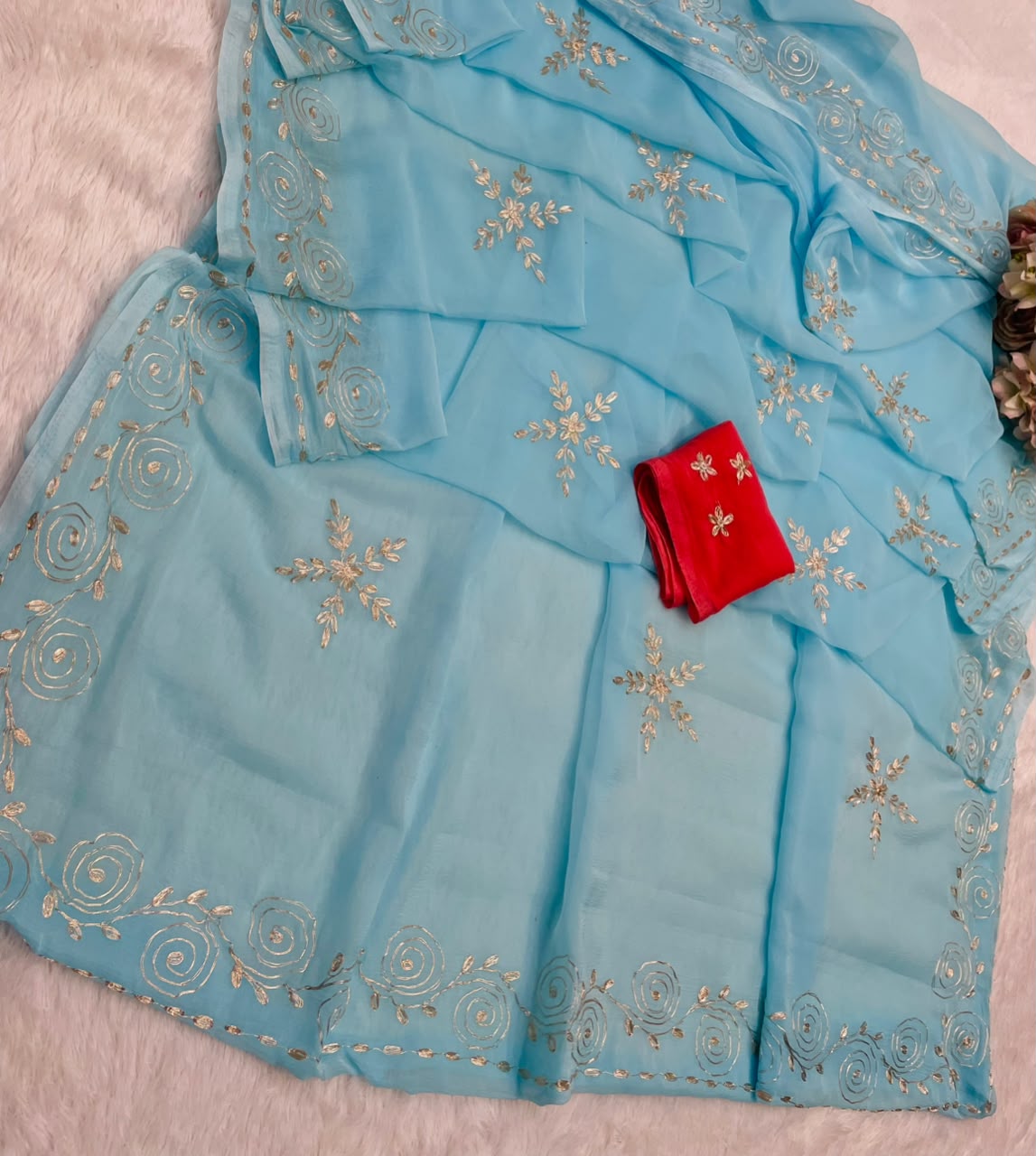 pita work saree