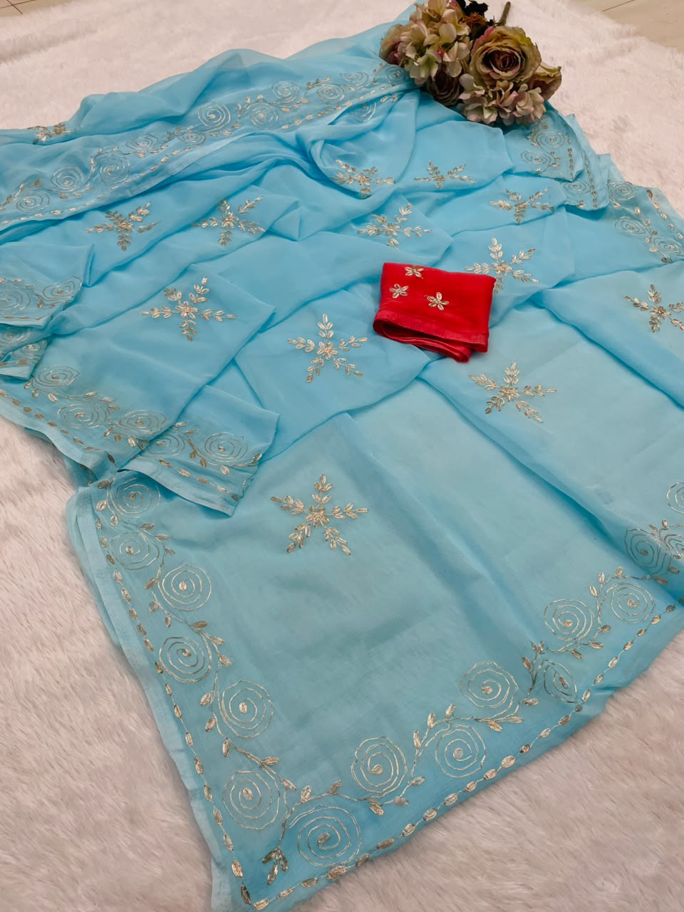 pita work saree