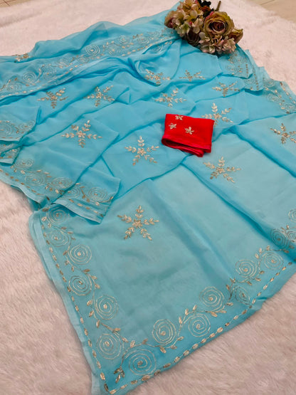 pita work saree