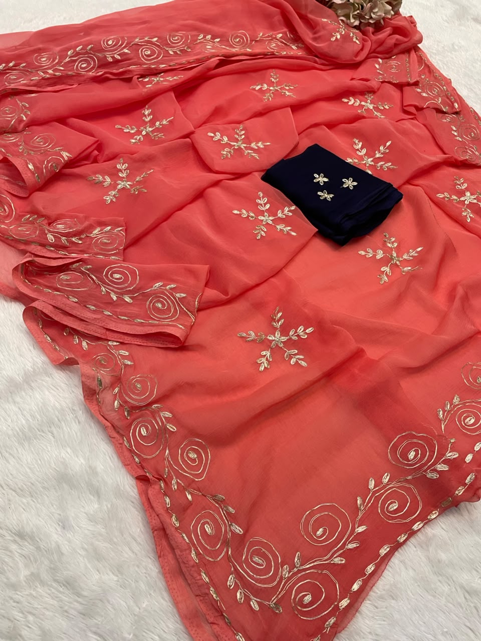 pita work saree
