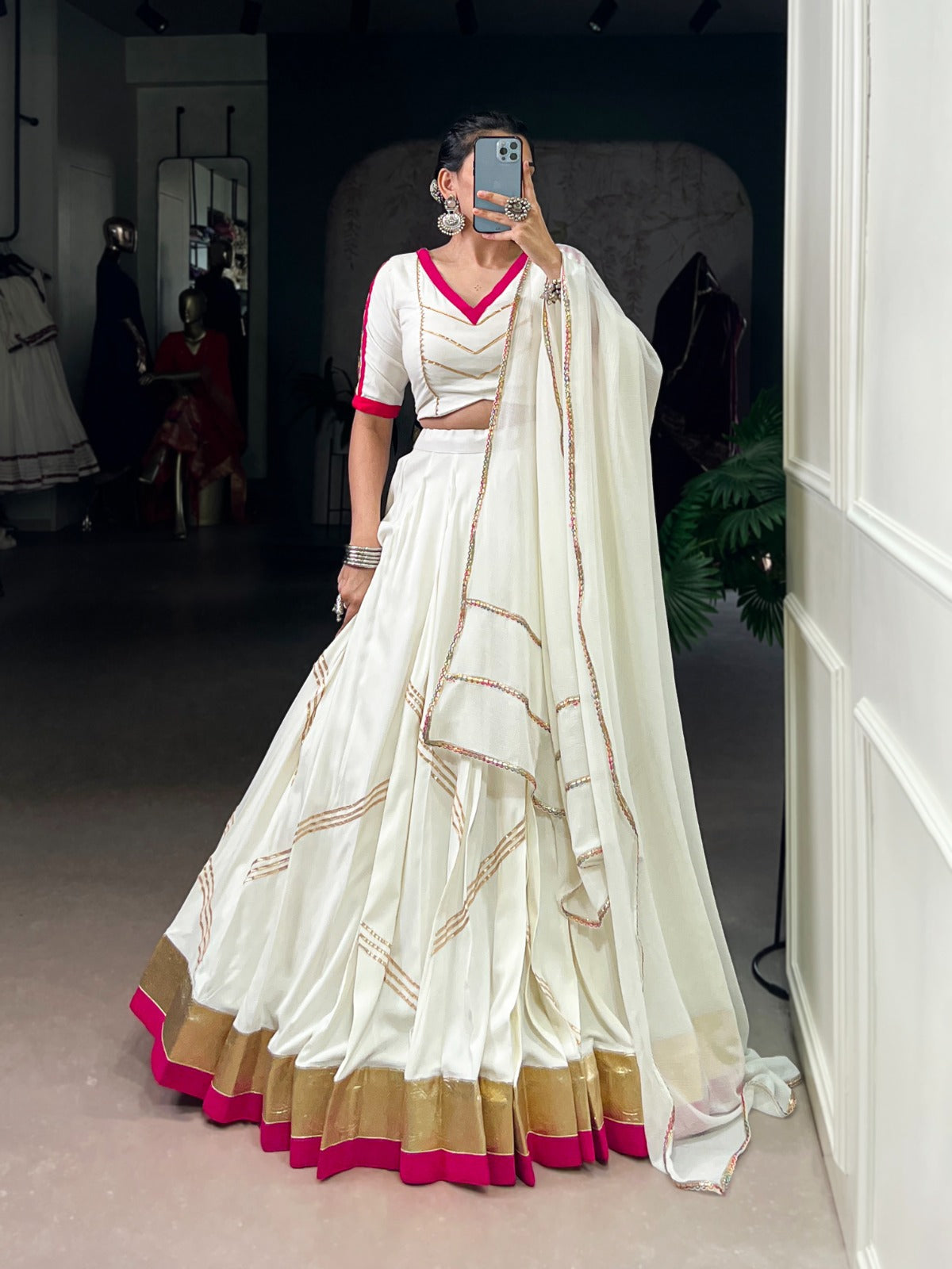 PCD Dandiya Lehenga Traditional Gujarati Dandiya Lehenga for Navratri