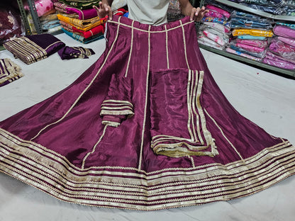PCD Chinon Lehenga with Sequin and Tari Work Lehenga