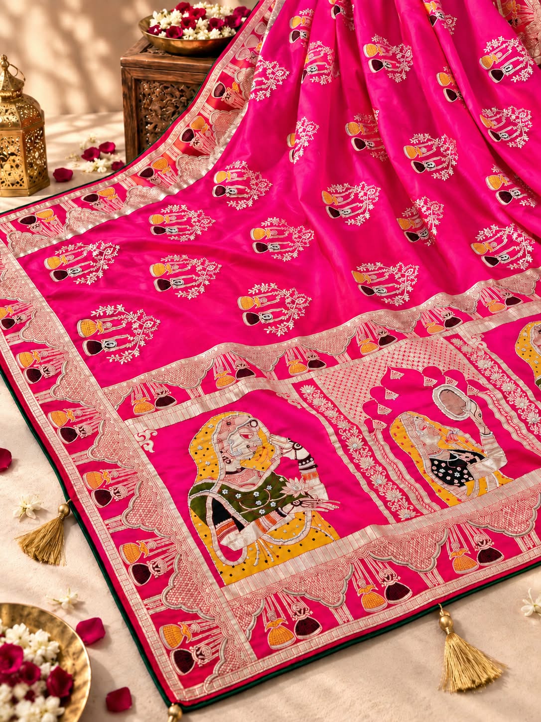 PCD New Launch Munga silk Fabric Banarsi Zari weaving saree