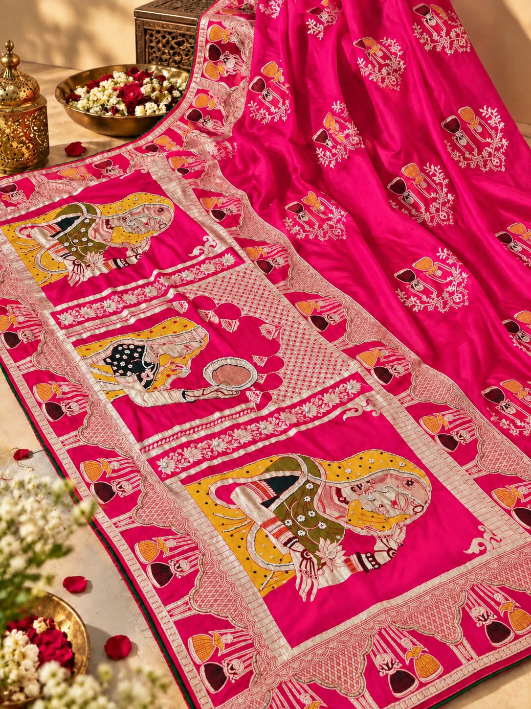 PCD New Launch Munga silk Fabric Banarsi Zari weaving saree