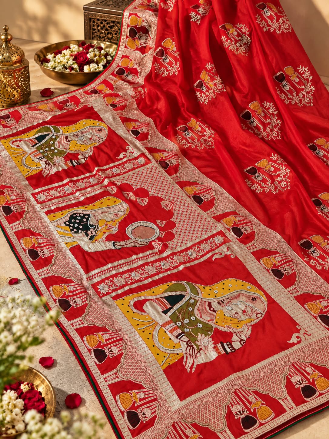 PCD New Launch Munga silk Fabric Banarsi Zari weaving saree