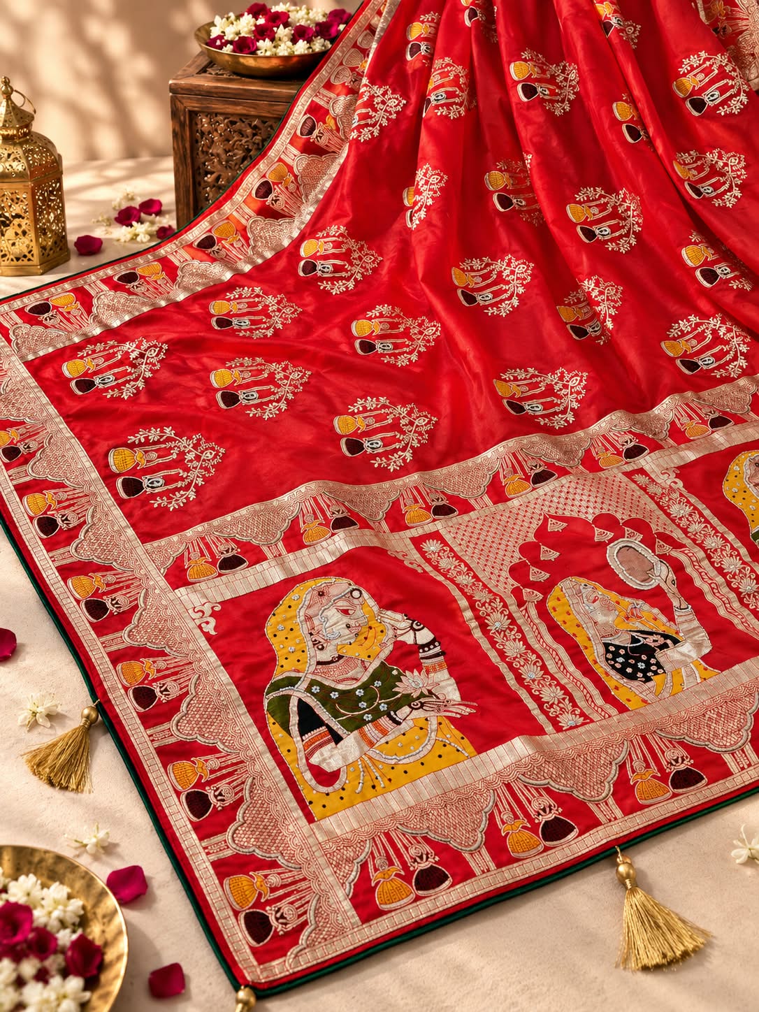 PCD New Launch Munga silk Fabric Banarsi Zari weaving saree