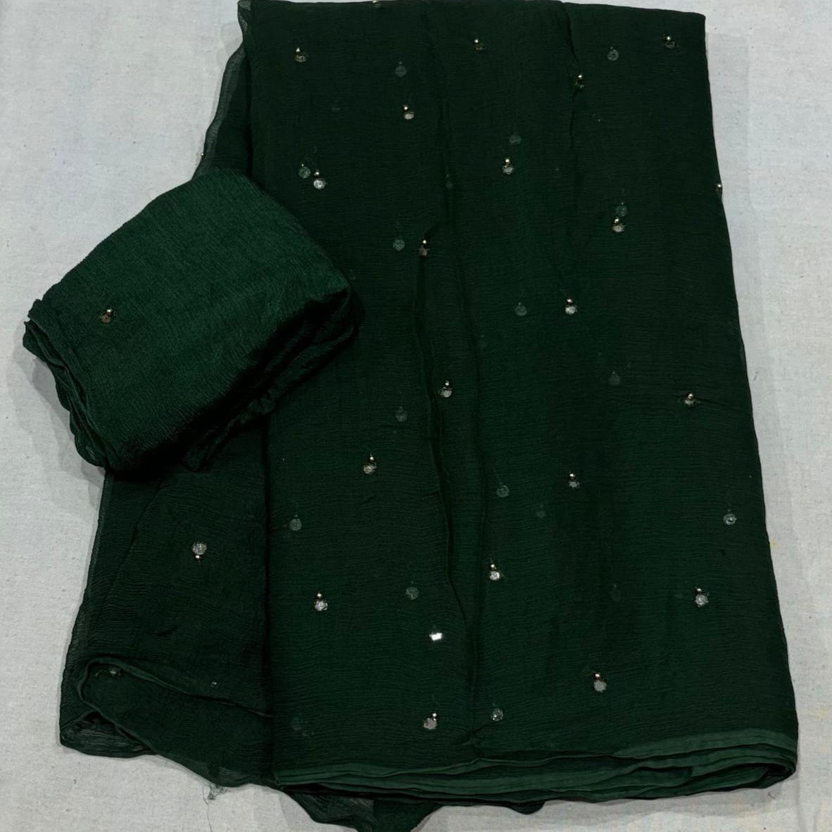 Lightweight Georgette Saree with Small Sequin Design